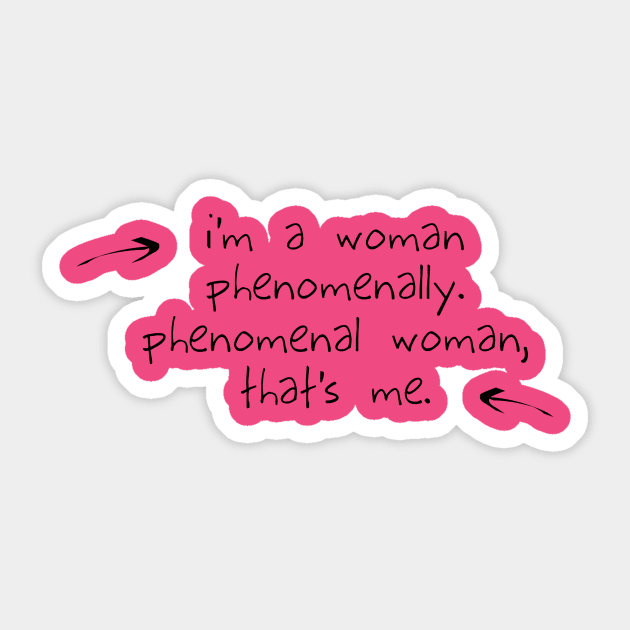 Phenomenal Woman Sticker by Girona